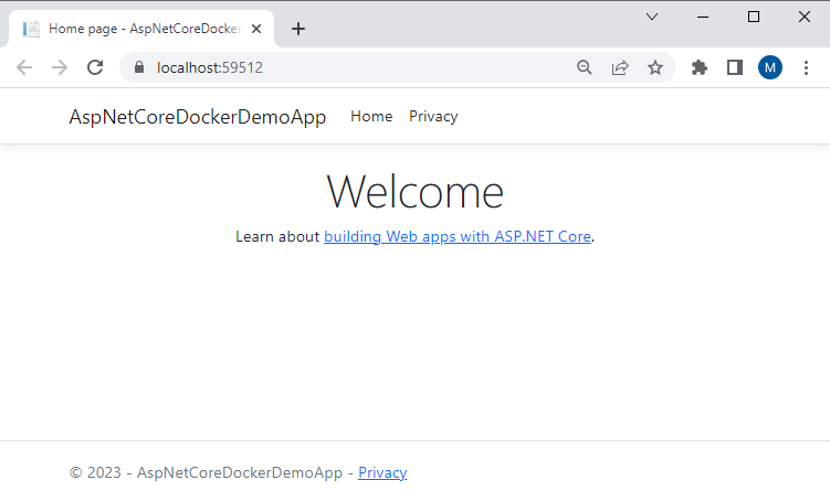 ASP.NET Core Application Running inside Docker Container