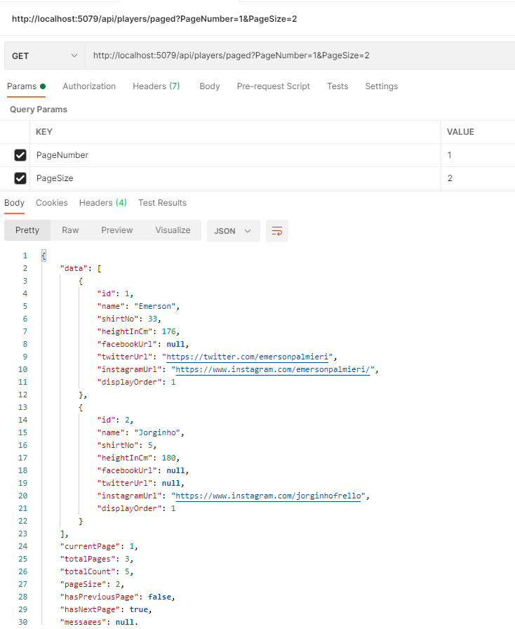 ASP.NET Core Clean Architecture CQRS Get Paginated Results