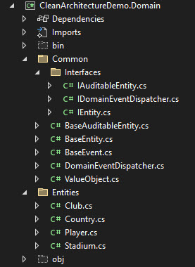 ASP.NET Core Clean Architecture Domain Project