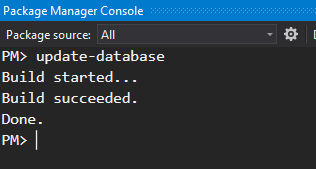 ASP.NET Core Identity - Run update database migration