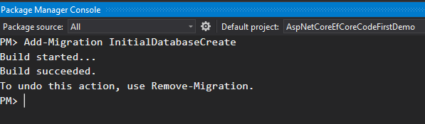 Add Migration Entity Framework Core - Code First