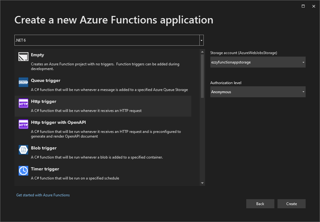 Azure Functions App Settings in Visual Studio 2022