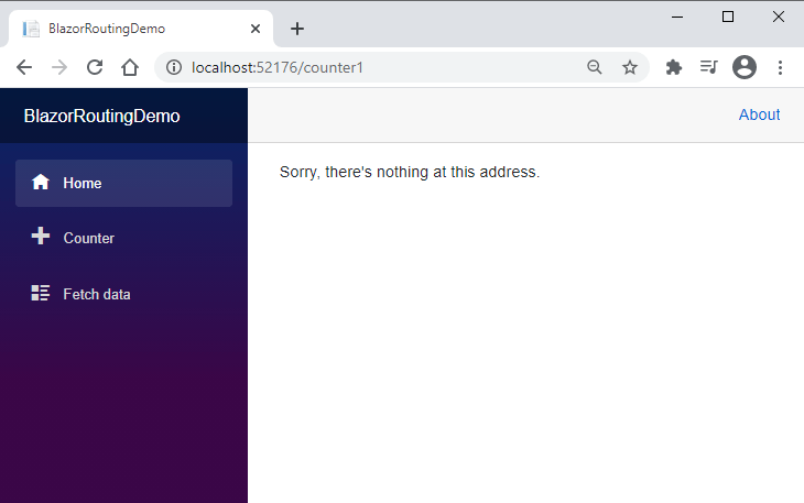 Blazor App Default Error Page Contents