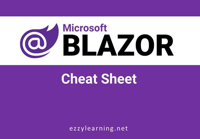 Blazor Cheat Sheet