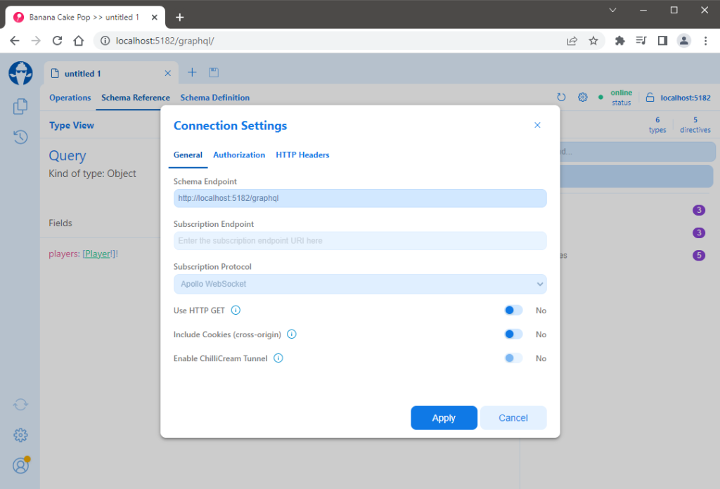 Browse GraphQL Schema in ASP.NET Core