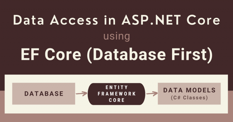 Data Access in ASP.NET Core using EF Core (Database First)