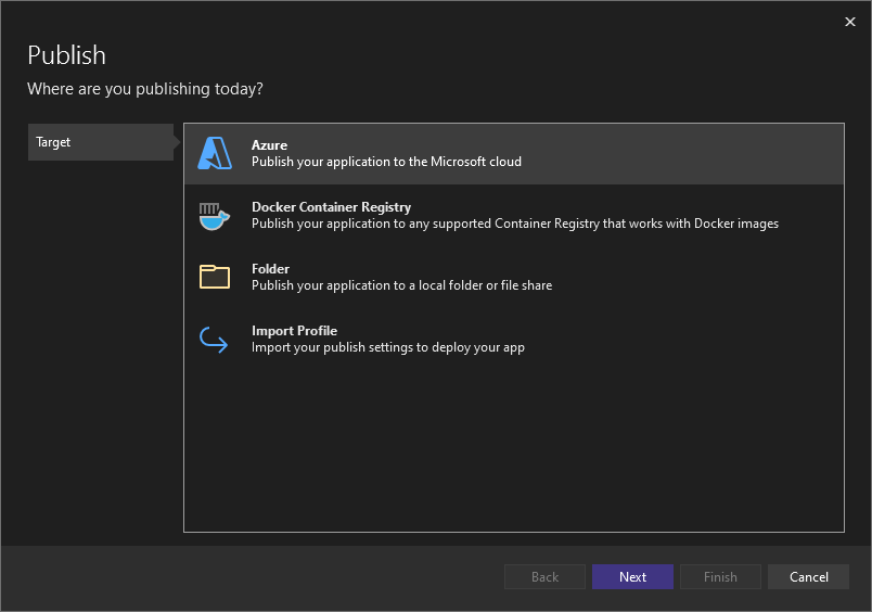 Deploy Functions App to Azure from Visual Studio 2022