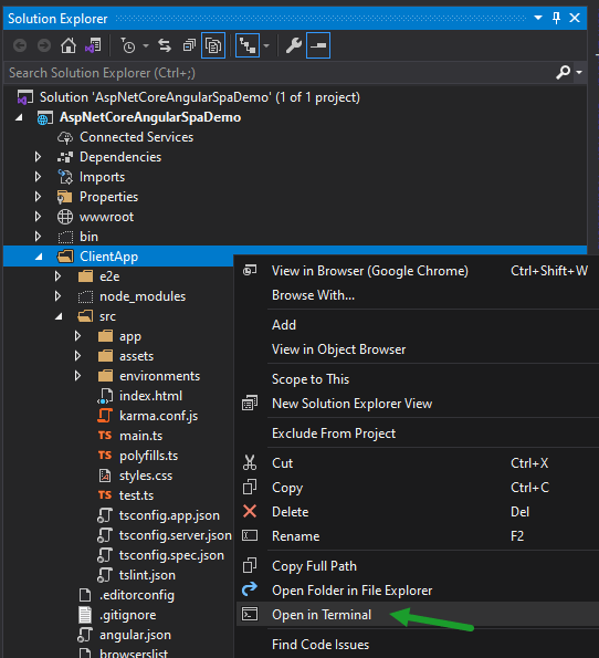 Developer Powershell Window in Visual Studio 2019