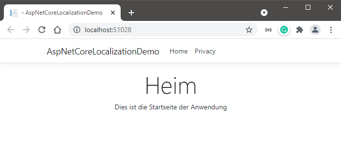 Display German Language Contents in ASP.NET Core Web Application