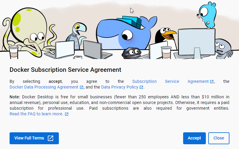 Docker Subscription Service Agreement