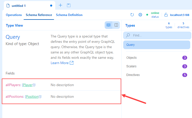 GraphQL Queries - Schema Definition with Default Query Name and Description