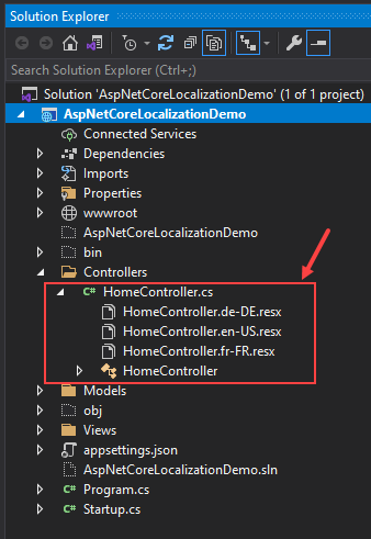 Multiple Local Resource Files in ASP.NET Core