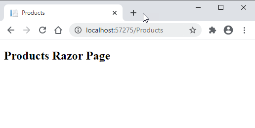 ASP.NET Razor Page in Browser