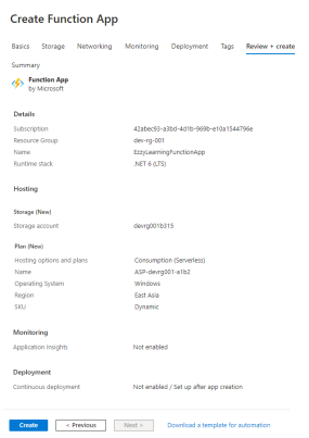 Creating Azure Function Apps in Azure Portal