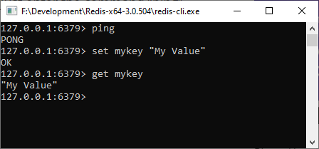 Running Commands using Redis Cache CLI on Windows