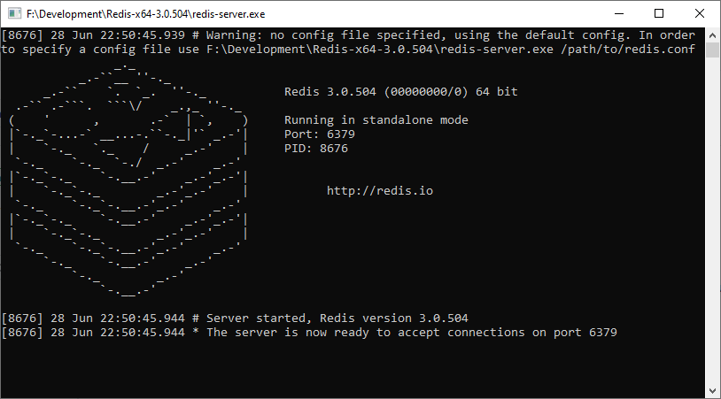 Running Redis Cache Server on Windows